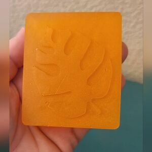 Handmade Organic Leaf Embossed Soap Bar In Natures Kitchen